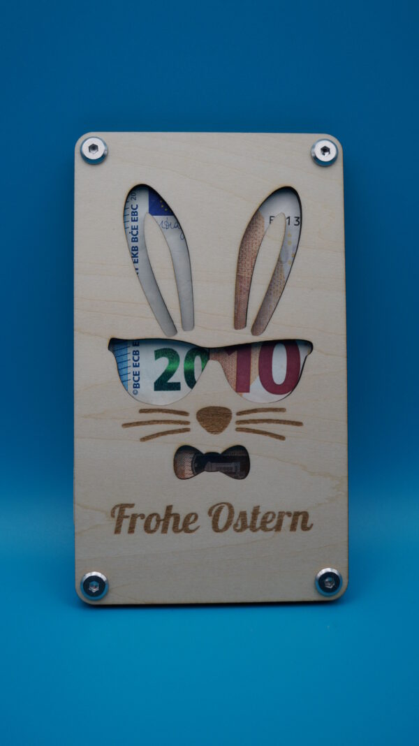 Stylischer Osterhasen Geldhalter „Cooler Osterhase“ 😎🐰. Perfekte Verpackung für Ostergeschenke. Hochwertig, nachhaltig & wiederverwendbar!
