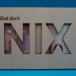 Origineller Geldgeschenkehalter „NIX“ 💰😆 – die perfekte, humorvolle Verpackung für dein Geldgeschenk! Hochwertig, nachhaltig & garantiert ein Hingucker!