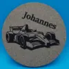 Personalisierter Korkuntersetzer "Formel Rennwagen"