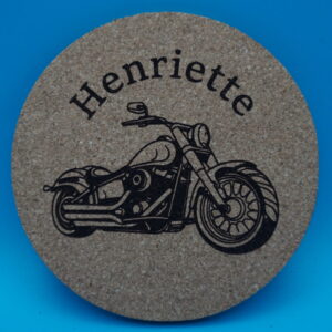 Personalisierter Korkuntersetzer "Chopper"
