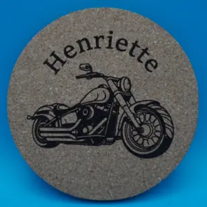 Personalisierter Korkuntersetzer "Chopper"