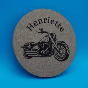 Alternative view of Personalisierter Korkuntersetzer "Chopper"