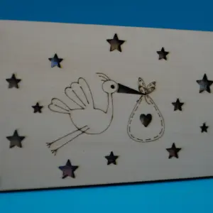 Alternative view of Geldgeschenkhalter "Storch"